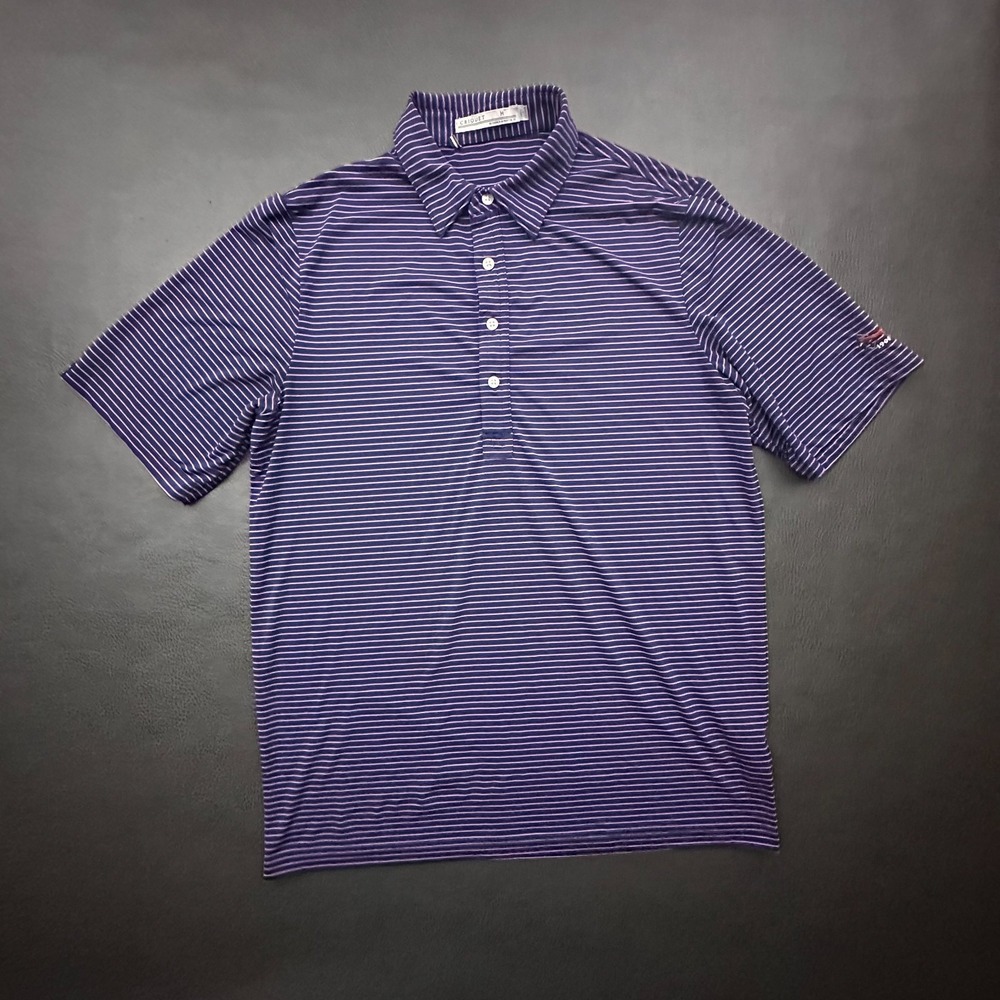 Criquet Performance Polo Shirt Mens Medium Blue Country Club Virginia Golf